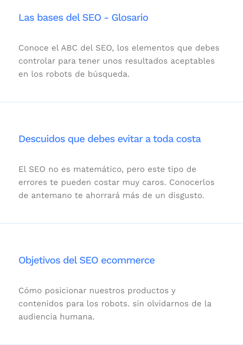 índice curso SEO prestashop índice curso SEO prestashop