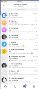 Grupo de telegram Thirty bees en Español